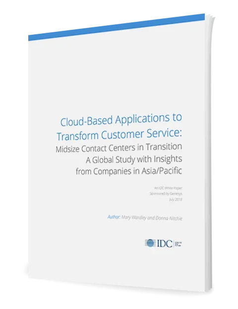 2018 idc report on mid size contact center in transition to cloud apac