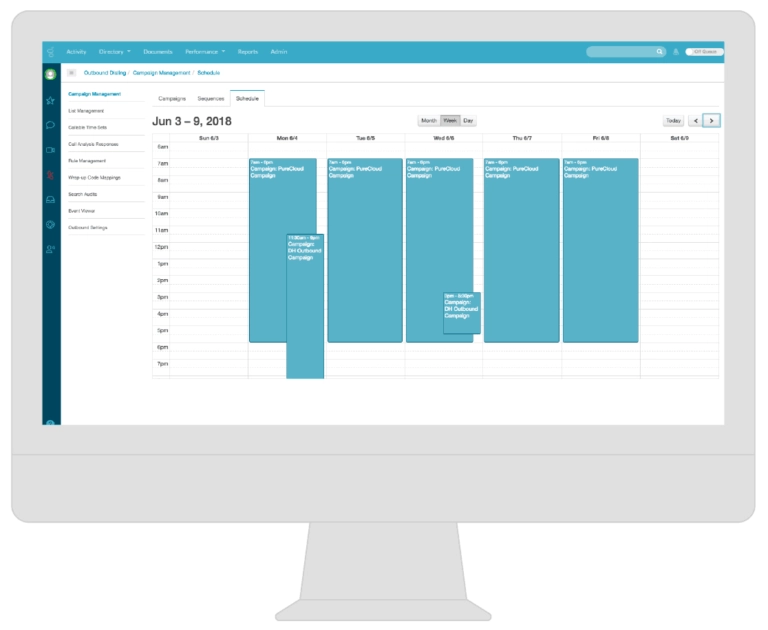 Outbound campaign dashboard