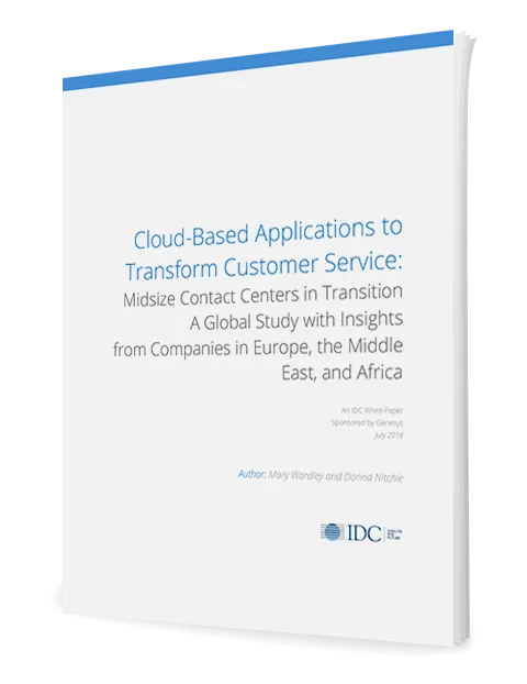 2018 idc report on mid size contact center in transition to cloud emea