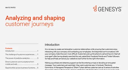 Analysing and shaping customer journeys