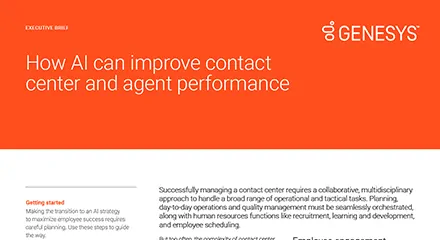 Improve contact centre performance with AI