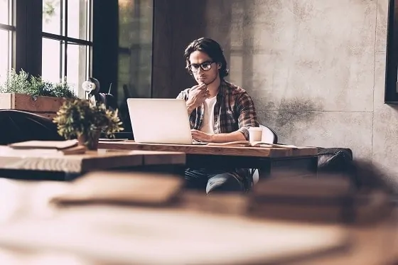 Businessman at work.