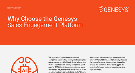 Why choose the genesys sales engagement platform