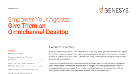 Empower your agents: give them an omnichannel desktop