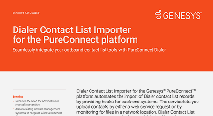Dialer Contact List Importer for the PureConnect platform