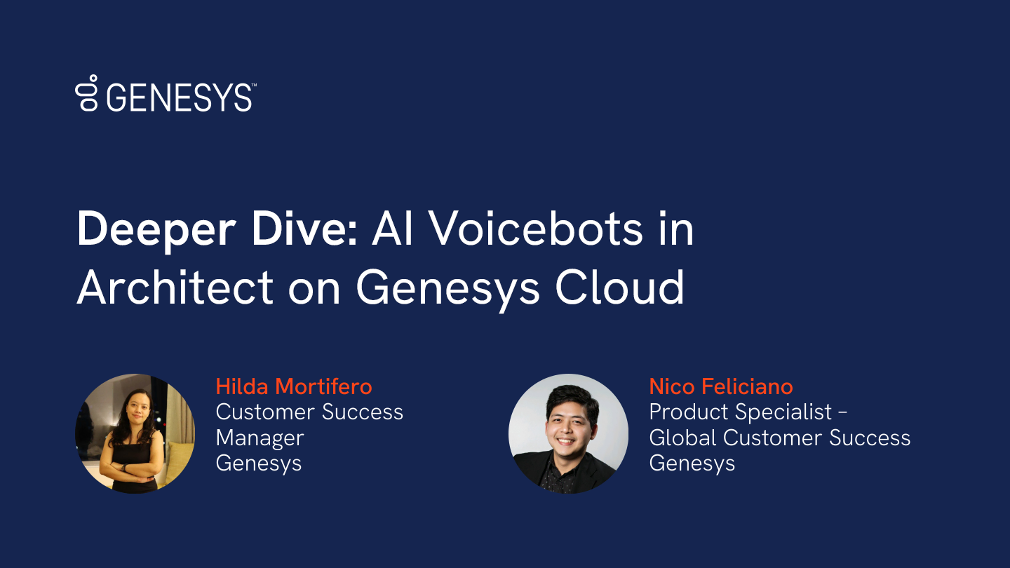 Ai voicebots in architect on genesys cloud cover image