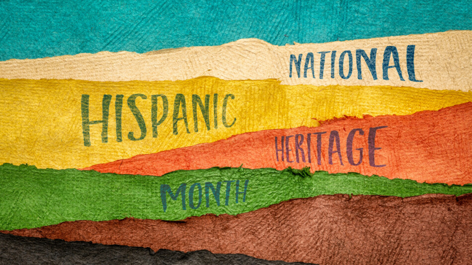 National hispanic heritage month in a web banner
