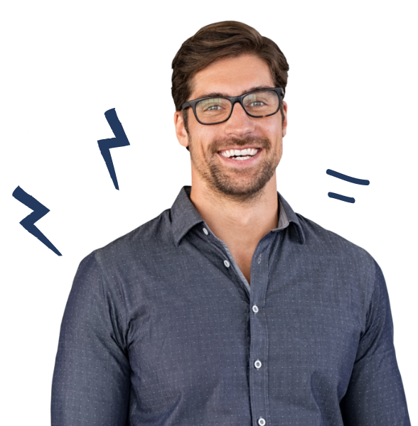 Appfoundry technology hero person navy wht ornaments
