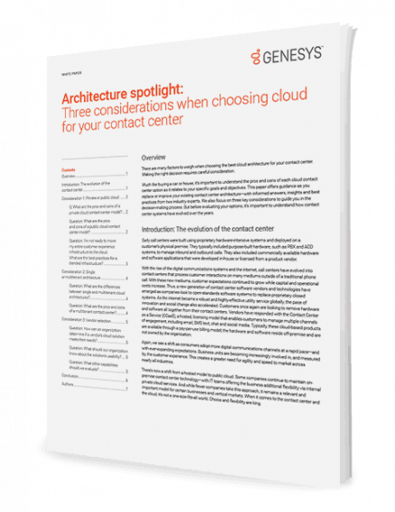Architecture spotlight three considerations when choosing cloud for your contact center wp 3d en