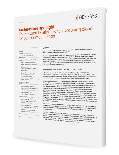 Architecture spotlight three considerations when choosing cloud for your contact center wp 3d en