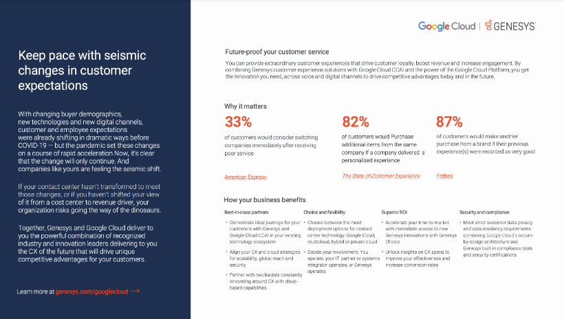 Build integrated Excperiences with Genesys and Google Cloud Thumbnail