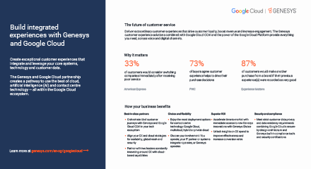 Build integrated experiences with genesys and google cloud   image
