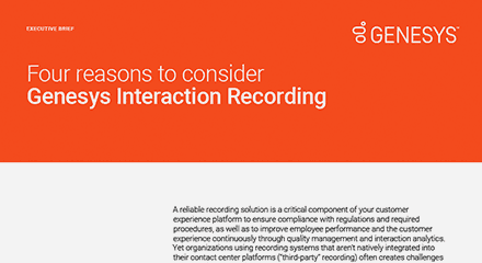 Four reasons to consider genesys interaction recording ex resource center en