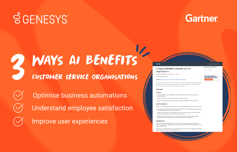 Gartner 3 ways ai benefits customer service organisations
