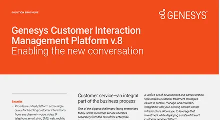 Genesys Customer Interaction Management Platform v.8