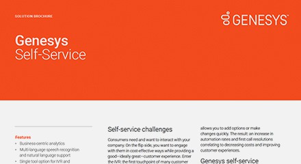 Genesys self service