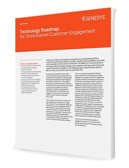 Genesys technology roadmap for omnichannel customer engagement eb 3d en