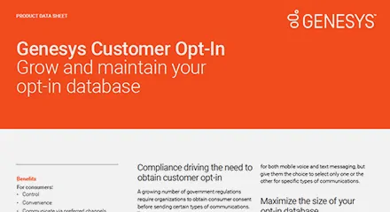 Genesys Customer Opt-In