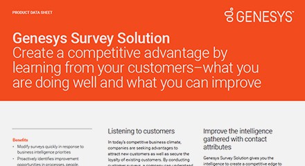 Genesys Survey Solution 