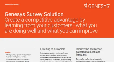 Genesys Survey Solution