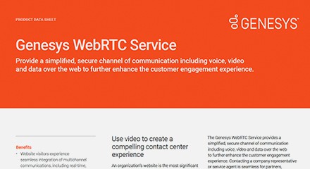 Genesys WebRTC Service