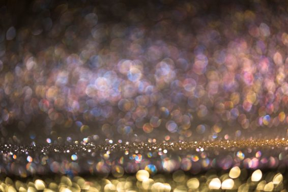 Defocused image of illuminated city