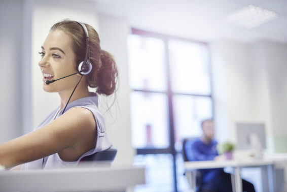 Young woman taking a call