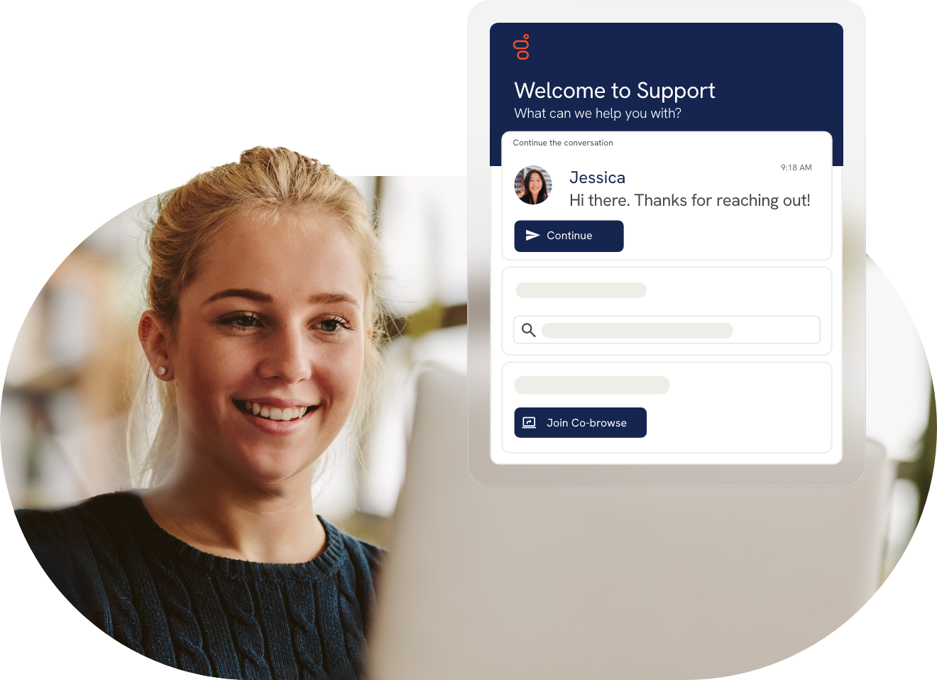 Live chat hero image