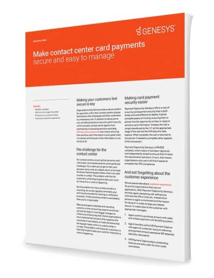 Making contact center card payments secure ex 3d en