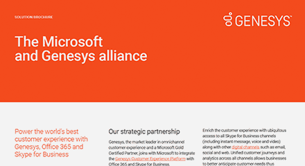 Microsoft and genesys alliance