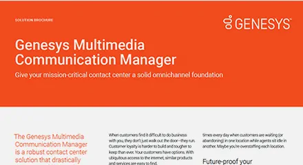 Genesys Multimedia Communication Manager