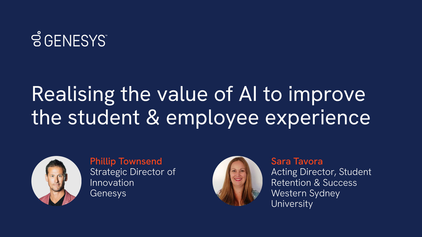 Realising the value of ai to improve the student & employee experience