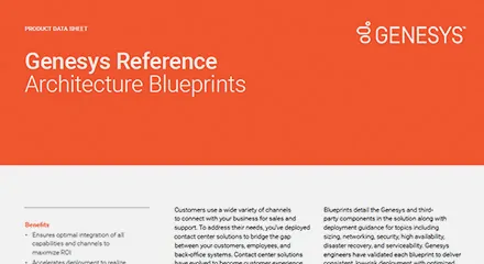 Genesys Reference Architecture Blueprints