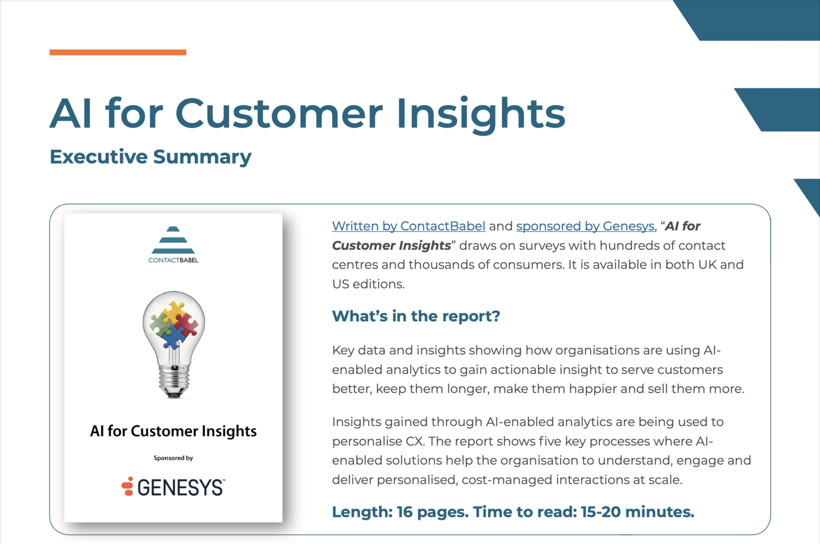 AI for Customer Insights