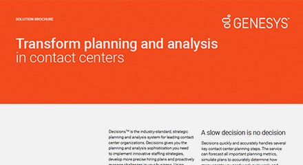 Transform planning and analysis in contact centers