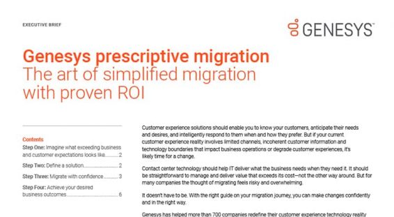 Genesys prescriptive migration ex sidebar en