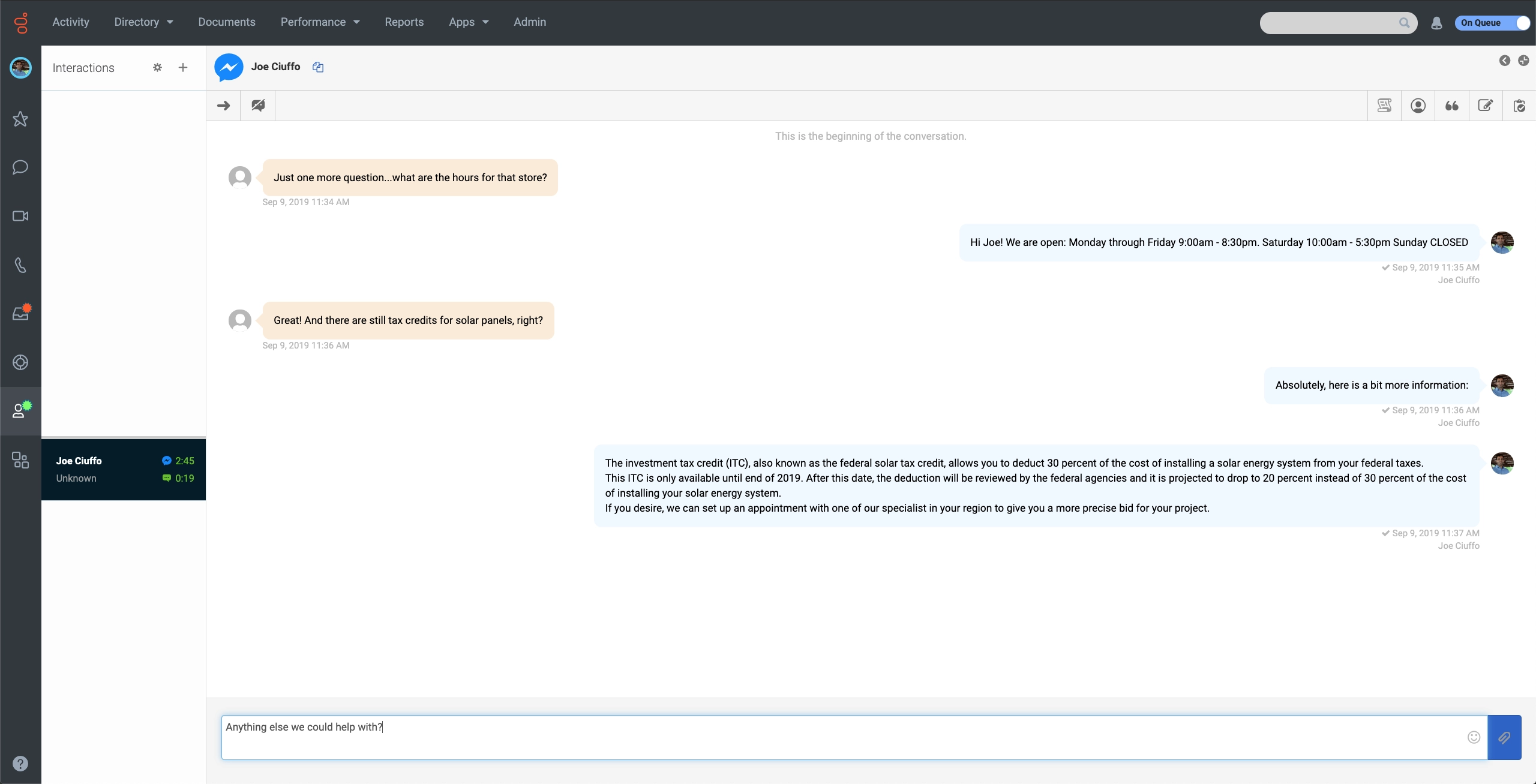 Social media interaction
