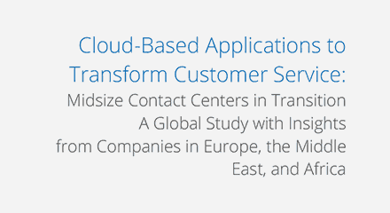 Idc cloud based applications to transform customer service wp resource center emea