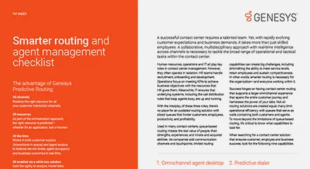Smarter routing and agent management checklist resource center en