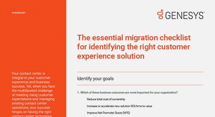 The essential migration checklist for identifying the right customer experience solution