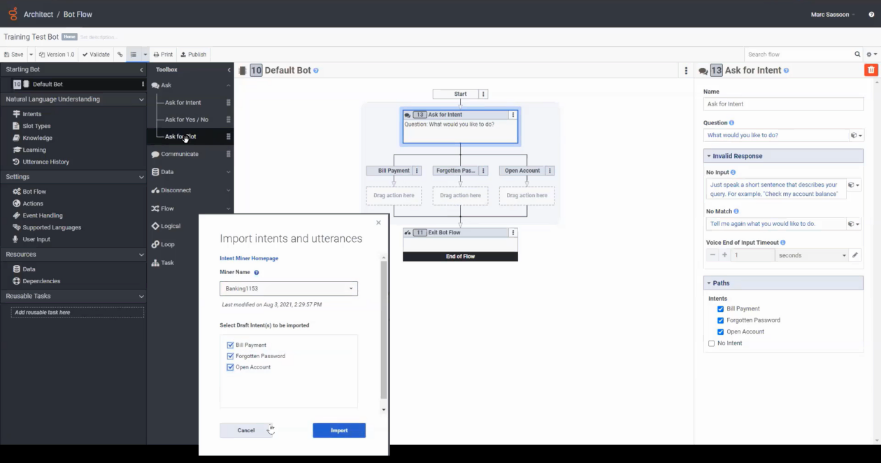 Dialog bot flow en