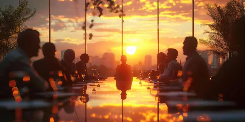 Genesys executive dinner stock photo