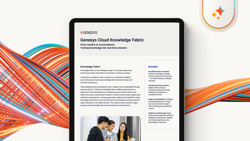 Genesys cloud knowledge fabric