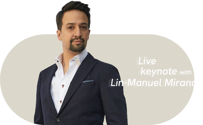 Photo of lin manuel miranda promoting for live keynote.